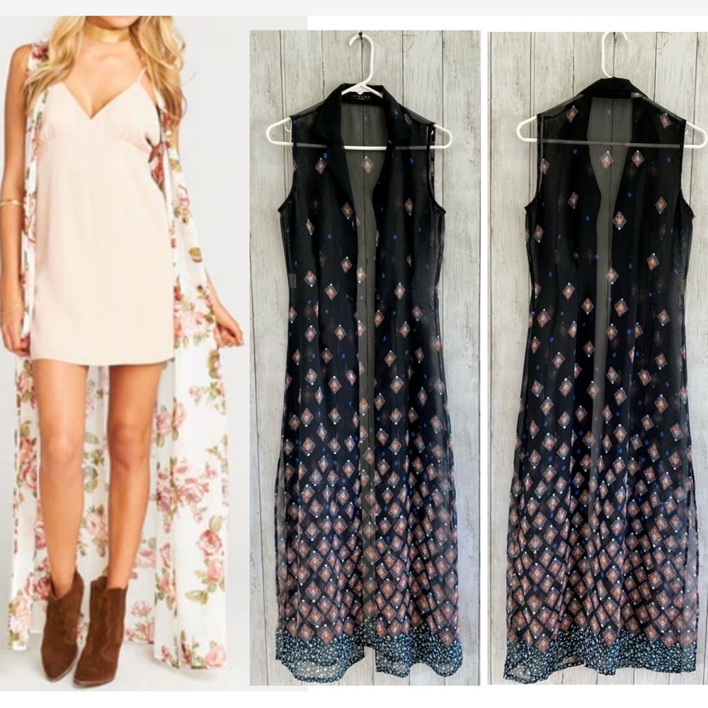 Sisley Sheer Maxi Vest Duster